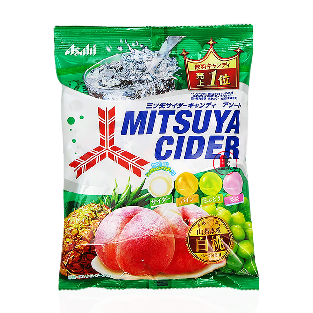 아사히 미츠야 사이다 캔디 130g x 3개 4가지맛 일본사탕