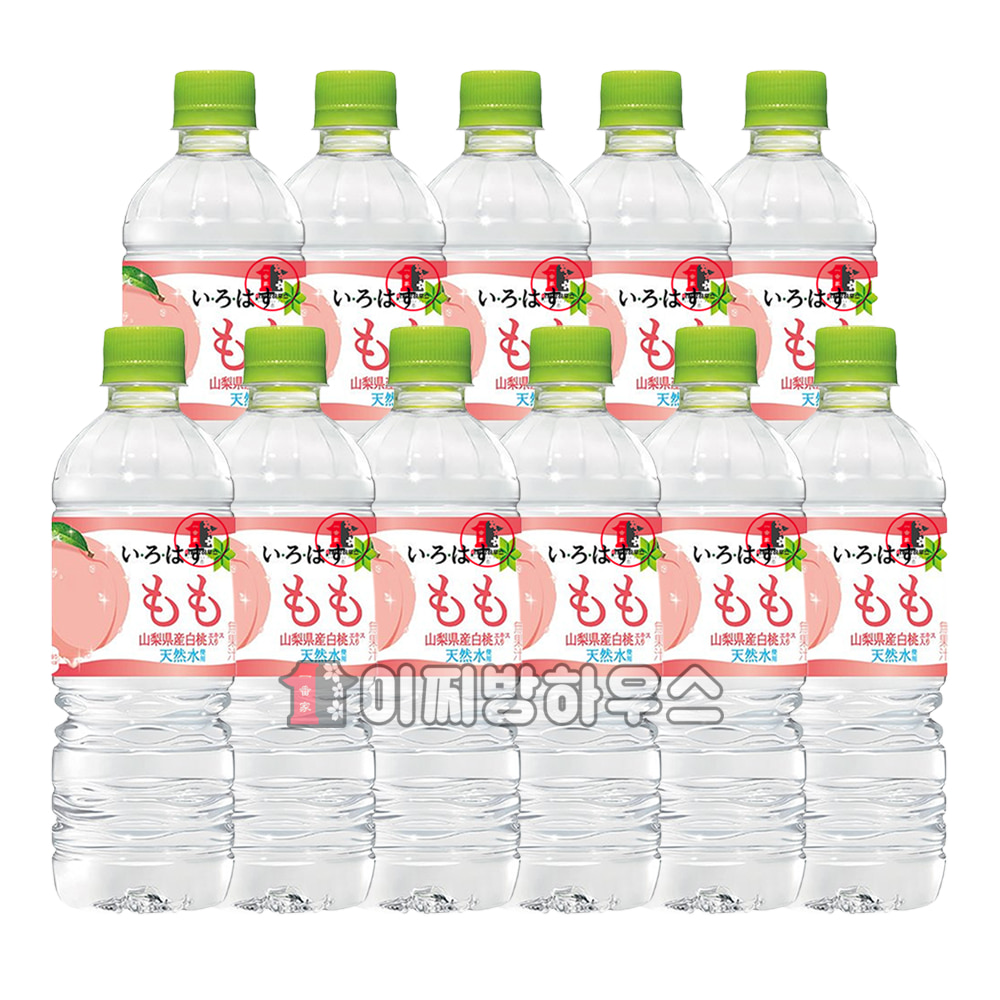 일본 복숭아물 천연수 이로하스 복숭아 555ml x11개 일본생수 자연수 코카콜라 수입음료