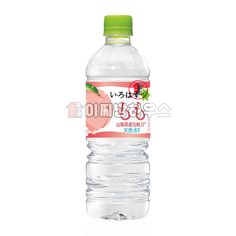 일본 복숭아물 천연수 이로하스 복숭아 555ml 피치 일본생수 자연수 코카콜라 수입음료