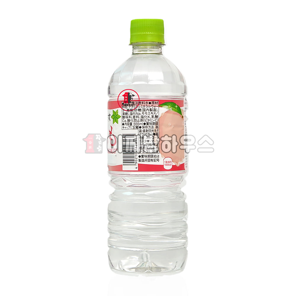 일본 복숭아물 천연수 이로하스 복숭아 555ml x24개 일본생수 자연수 코카콜라 수입음료